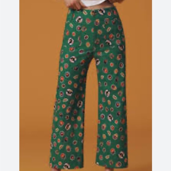 Anthropologie Maeve Colette Cropped Wide Leg Pants Magic Fabric Edition 29 NEW - Picture 3 of 9